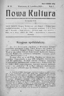 Nowa Kultura : tygodnik. R. I. 1923, nr 12