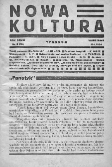 Nowa Kultura : tygodnik. R. II. 1924, nr 3