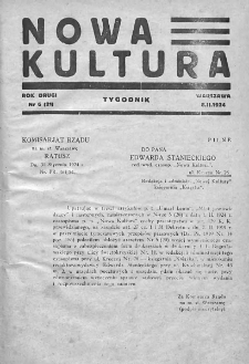 Nowa Kultura : tygodnik. R. II. 1924, nr 6