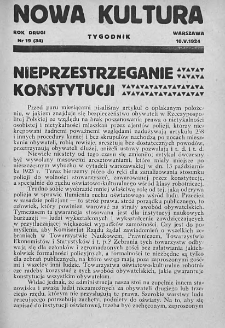Nowa Kultura : tygodnik. R. II. 1924, nr 19