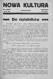 Nowa Kultura : tygodnik. R. II. 1924, nr 21