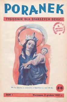 Poranek : tygodnik dla starszych dzieci. 1937. R. I, nr 14