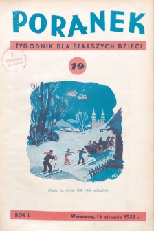 Poranek : tygodnik dla starszych dzieci. 1938. R. I, nr 19