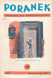 Poranek : tygodnik dla starszych dzieci. 1938. R. I, nr 21
