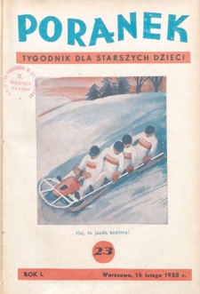 Poranek : tygodnik dla starszych dzieci. 1938. R. I, nr 23