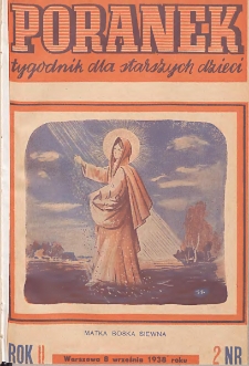 Poranek : tygodnik dla starszych dzieci. 1938. R. II, nr 2