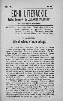 Echo Literackie. Dodatek tygodniowy do Dziennika Polskiego. 1897. Nr 46