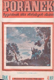 Poranek : tygodnik dla starszych dzieci. 1938. R. II, nr 4