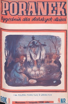 Poranek : tygodnik dla starszych dzieci. 1938. R. II, nr 9