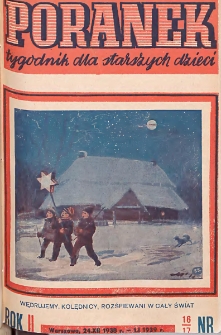 Poranek : tygodnik dla starszych dzieci. 1938-1939. R. II, nr 16-17