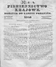 Piśmiennictwo Krajowe : dodatek do Gazety Porannej. 1840. T.2. Nr 3 i 4