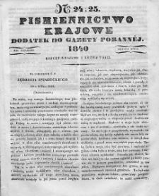 Piśmiennictwo Krajowe : dodatek do Gazety Porannej. 1840. T.2. Nr 24 i 25