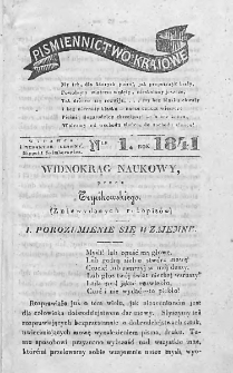 Piśmiennictwo Krajowe : dodatek do Gazety Porannej. 1841. Nr 1