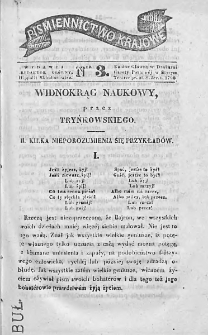 Piśmiennictwo Krajowe : dodatek do Gazety Porannej. 1841. Nr 3