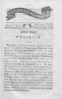 Piśmiennictwo Krajowe : dodatek do Gazety Porannej. 1841. Nr 4