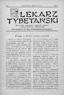 Lekarz Tybetański : miesięcznik, poświęcony szerzeniu zdrowia i zasad medycyny tybetańskiej. 1932, nr 1