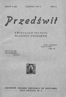 Przedświt : kwartalnik polskiej młodzieży duchowej. 1928. Zeszyt 2