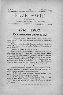 Przedświt : kwartalnik polskiej młodzieży duchowej. 1928. Zeszyt 4