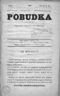 Pobudka = La Diane : czasopismo narodowo-socyalistyczne. 1889. Nr 10-12