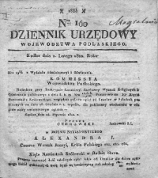 Dziennik Urzędowy Woiewództwa Podlaskiego. 1822. T I. Nr 160