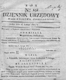 Dziennik Urzędowy Woiewództwa Podlaskiego. 1822. T I. Nr 162