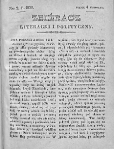Zbieracz Literacki i Polityczny. 1836/37. T. I, nr 2