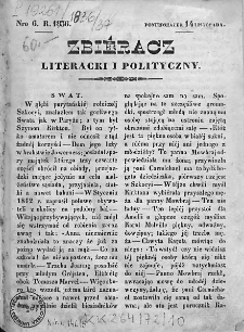 Zbieracz Literacki i Polityczny. 1836/37. T. I, nr 6