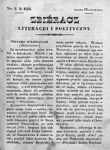 Zbieracz Literacki i Polityczny. 1836/37. T. I, nr 8