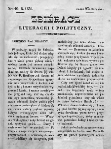 Zbieracz Literacki i Polityczny. 1836/37. T. I, nr 10