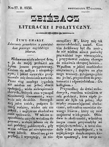 Zbieracz Literacki i Polityczny. 1836/37. T. I, nr 17