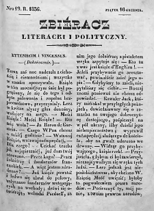 Zbieracz Literacki i Polityczny. 1836/37. T. I, nr 19