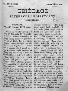Zbieracz Literacki i Polityczny. 1836/37. T. I, nr 22