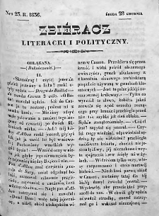 Zbieracz Literacki i Polityczny. 1836/37. T. I, nr 23