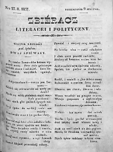 Zbieracz Literacki i Polityczny. 1836/37. T. I, nr 27