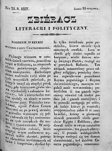 Zbieracz Literacki i Polityczny. 1836/37. T. I, nr 28