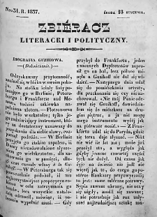Zbieracz Literacki i Polityczny. 1836/37. T. I, nr 31