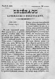 Zbieracz Literacki i Polityczny. 1837. T. II, nr 9