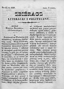 Zbieracz Literacki i Polityczny. 1837. T. II, nr 13