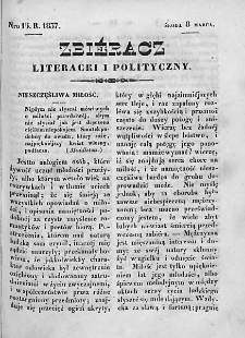 Zbieracz Literacki i Polityczny. 1837. T. II, nr 15