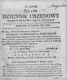 Dziennik Urzędowy Woiewództwa Podlaskiego. 1822. T I. Nr 170