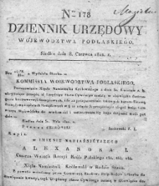 Dziennik Urzędowy Woiewództwa Podlaskiego. 1822. T I. Nr 178