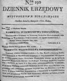 Dziennik Urzędowy Woiewództwa Podlaskiego. 1822. T I. Nr 190
