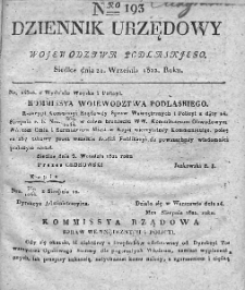 Dziennik Urzędowy Woiewództwa Podlaskiego. 1822. T I. Nr 193