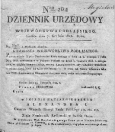 Dziennik Urzędowy Woiewództwa Podlaskiego. 1822. T I. Nr 204