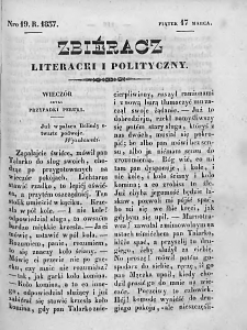 Zbieracz Literacki i Polityczny. 1837. T. II, nr 19