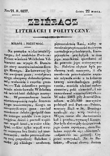 Zbieracz Literacki i Polityczny. 1837. T. II, nr 21