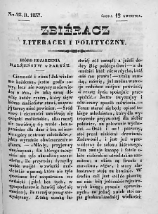 Zbieracz Literacki i Polityczny. 1837. T. II, nr 28