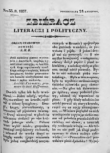 Zbieracz Literacki i Polityczny. 1837. T. II, nr 33