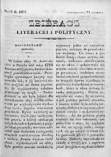 Zbieracz Literacki i Polityczny. 1837. T. IV, nr 9
