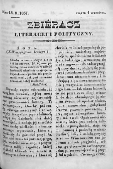Zbieracz Literacki i Polityczny. 1837. T. IV, nr 14